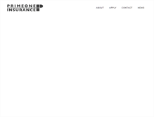 Tablet Screenshot of primeoneinsurance.com